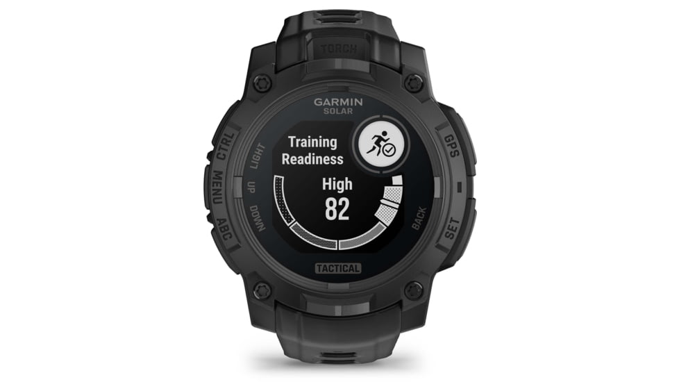 Garmin Instinct 3 Solar Tactical Watch, Black, 45mm, Polymer/Aluminum, Black, Silicone, 010-02934-50