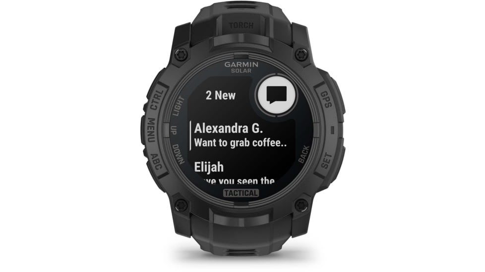 Garmin Instinct 3 Solar Tactical Watch, Black, 50mm, Polymer/Aluminum, Black, Silicone, 010-02935-50