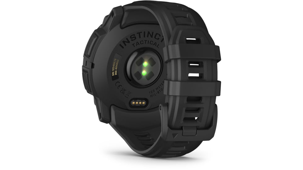 Garmin Instinct 3 Solar Tactical Watch, Black, 50mm, Polymer/Aluminum, Black, Silicone, 010-02935-50