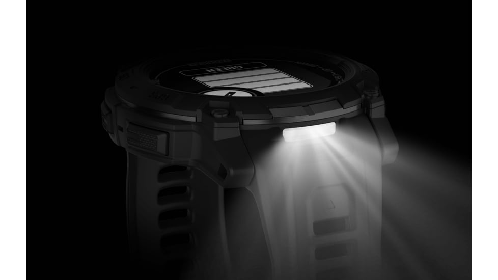 Garmin Instinct 3 Solar Tactical Watch, Black, 50mm, Polymer/Aluminum, Black, Silicone, 010-02935-50