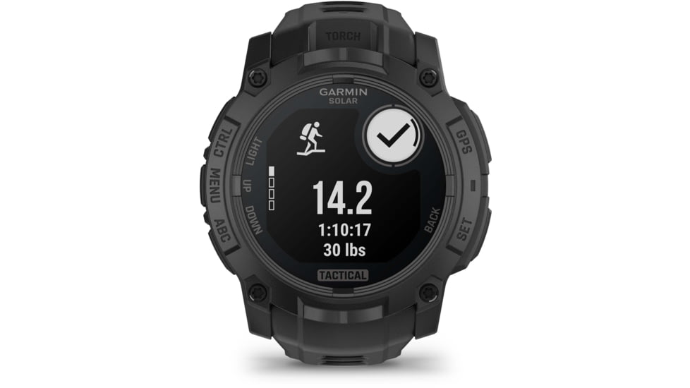 Garmin Instinct 3 Solar Tactical Watch, Black, 50mm, Polymer/Aluminum, Black, Silicone, 010-02935-50