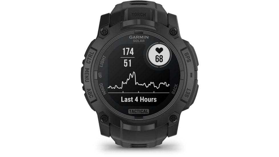 Garmin Instinct 3 Solar Tactical Watch, Black, 50mm, Polymer/Aluminum, Black, Silicone, 010-02935-50