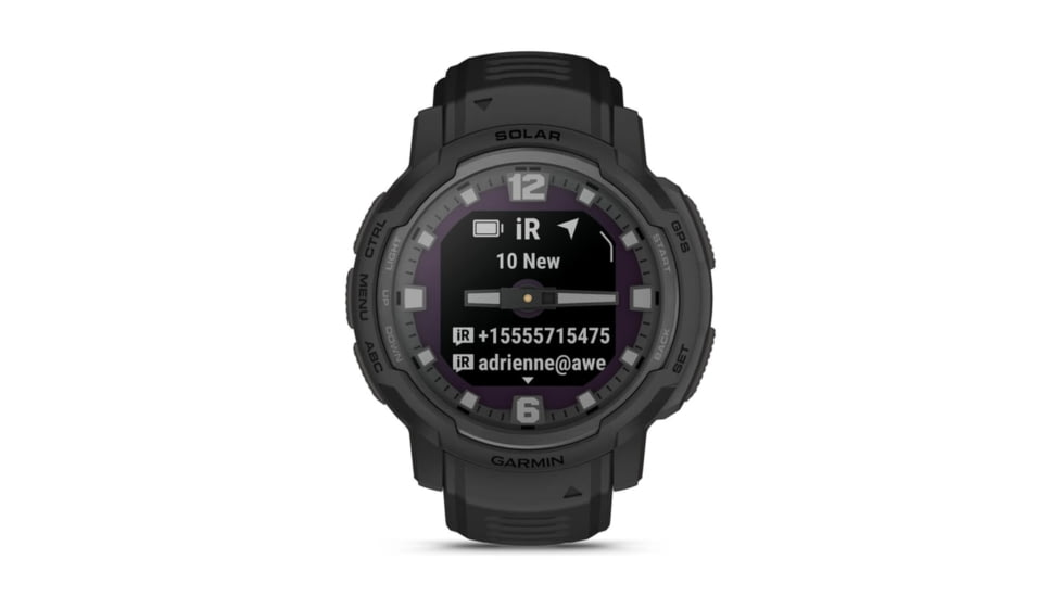 Garmin Instinct Crossover Watch, Tactical Edition, Solar, 45mm, Black, 010-02730-10