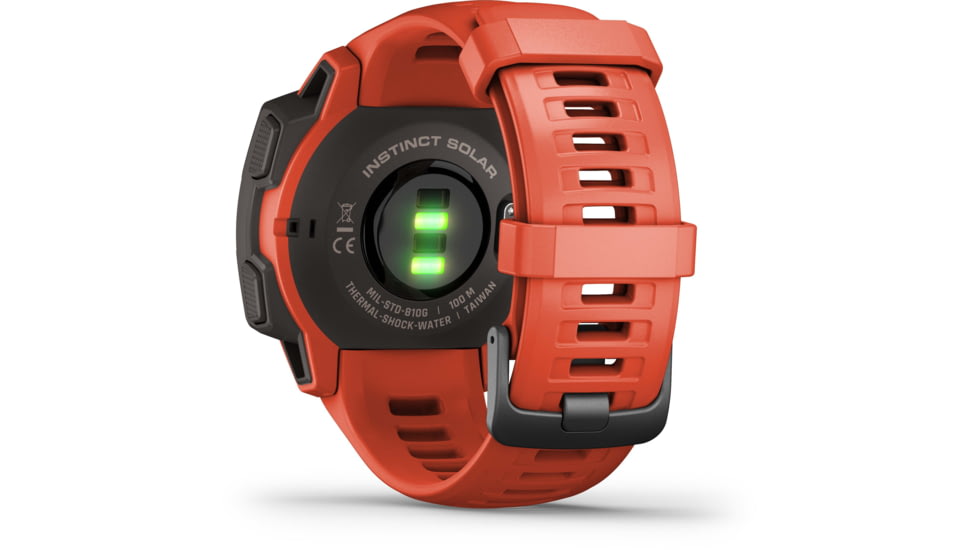 Garmin Instinct Solar Watch, Flame Red, 010-02293-21