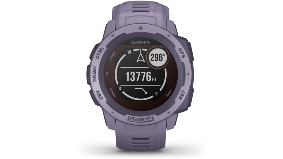 Garmin Instinct Solar Watch, Orchid, 010-02293-12