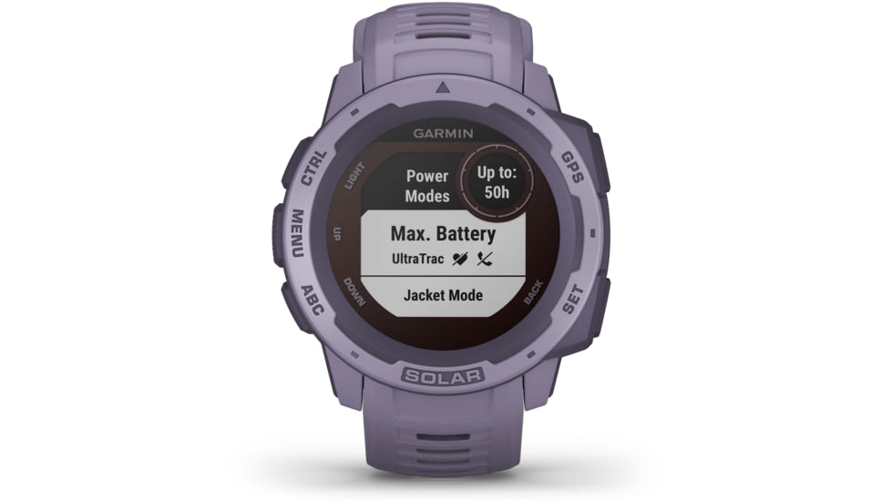 Garmin Instinct Solar Watch, Orchid, 010-02293-12