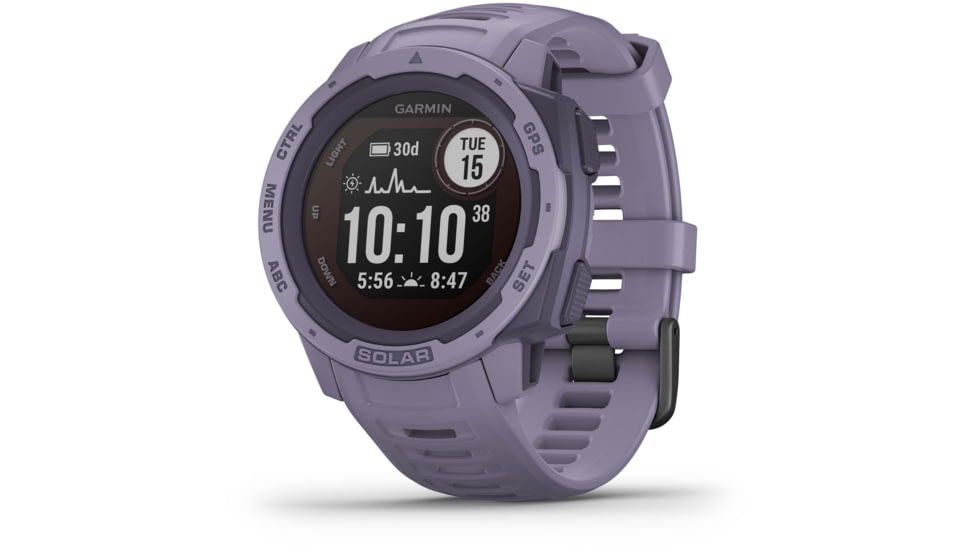 Garmin Instinct Solar Watch, Orchid, 010-02293-12