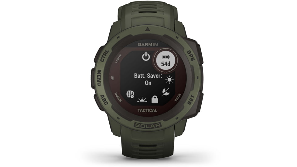 Garmin Instinct Solar Watch - Tactical Edition, Moss, 010-02293-14