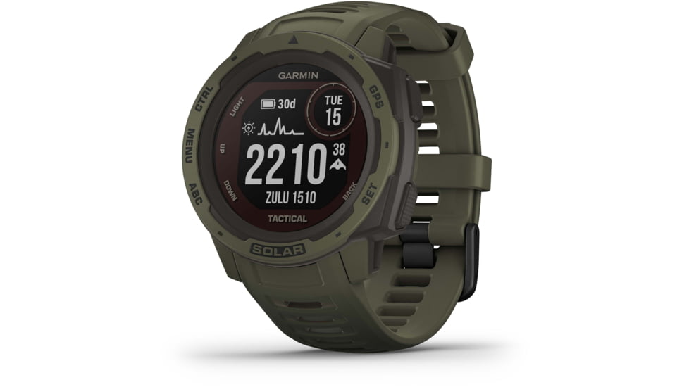 Garmin Instinct Solar Watch - Tactical Edition, Moss, 010-02293-14