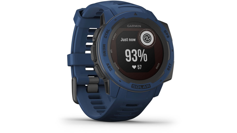 Garmin Instinct Solar Watch, Tidal Blue, 010-02293-11
