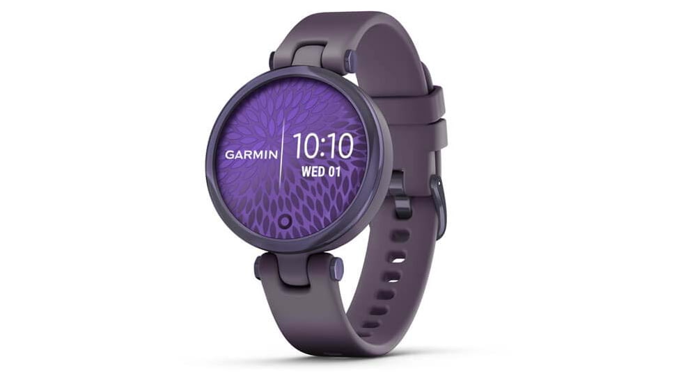 Garmin Lily Smartwatch - Womens, Black Currant / Deep Orchid Silicone, 010-02384-02