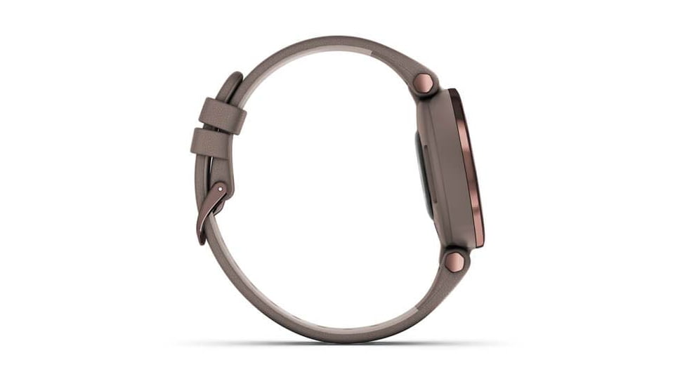 Garmin Lily Smartwatch - Womens, Cocoa / Paloma Leather, 010-02384-A0