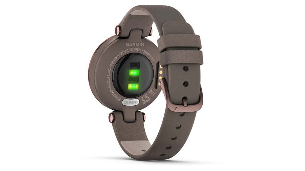 Garmin Lily Smartwatch - Womens, Cocoa / Paloma Leather, 010-02384-A0