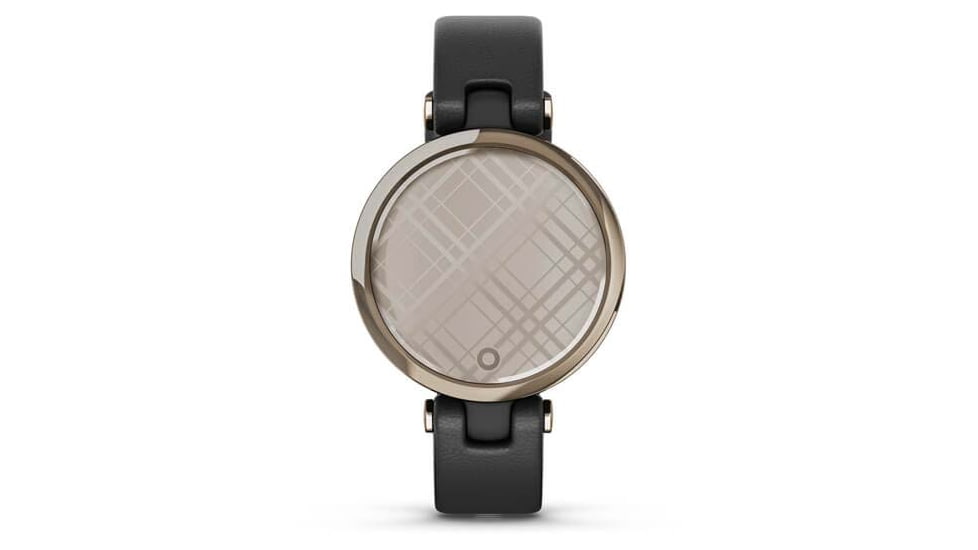Garmin Lily Smartwatch - Womens, Metal Hazel / Black Leather, 010-02384-A1