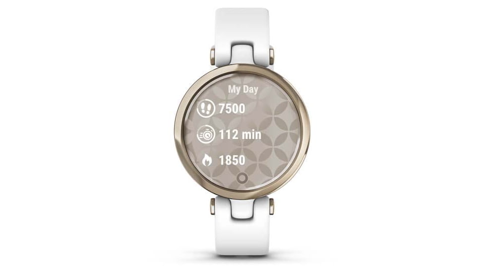 Garmin Lily Smartwatch - Womens, Metal Hazel / White Silicone, 010-02384-00