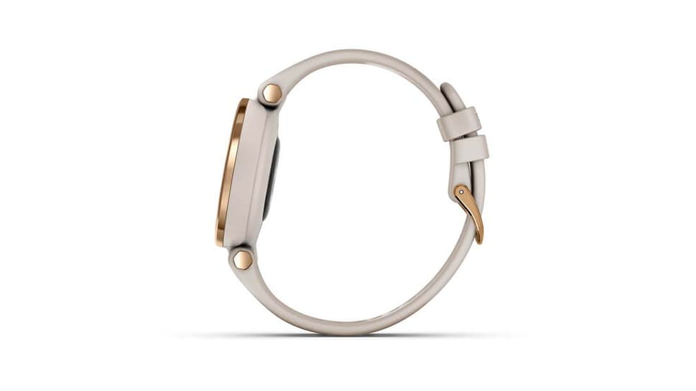 Garmin Lily Smartwatch - Womens, Rose Gold / Light Sand Silicone, 010-02384-01