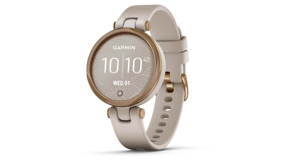 Garmin Lily Smartwatch - Womens, Rose Gold / Light Sand Silicone, 010-02384-01
