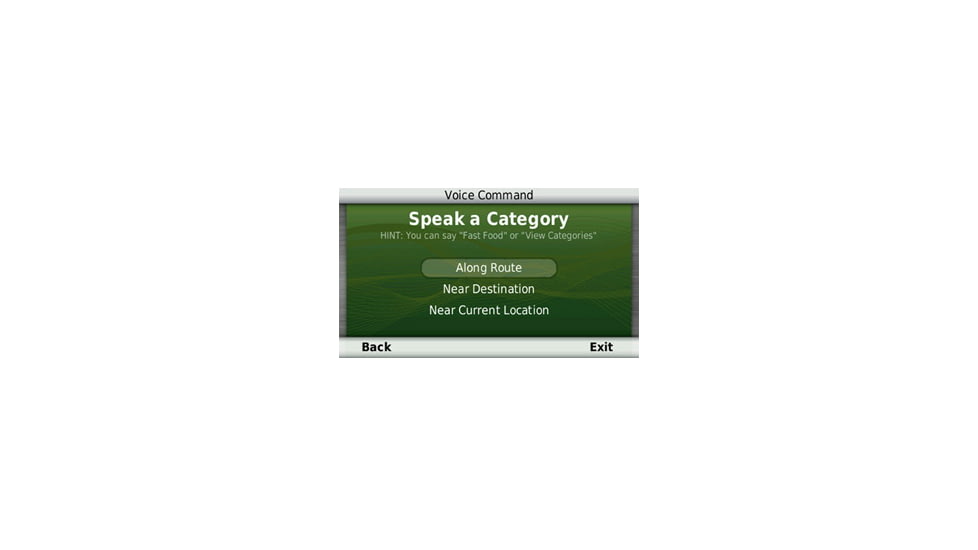 Opplanet Garmin nuvi 2495LMT Voice Command Screen Image