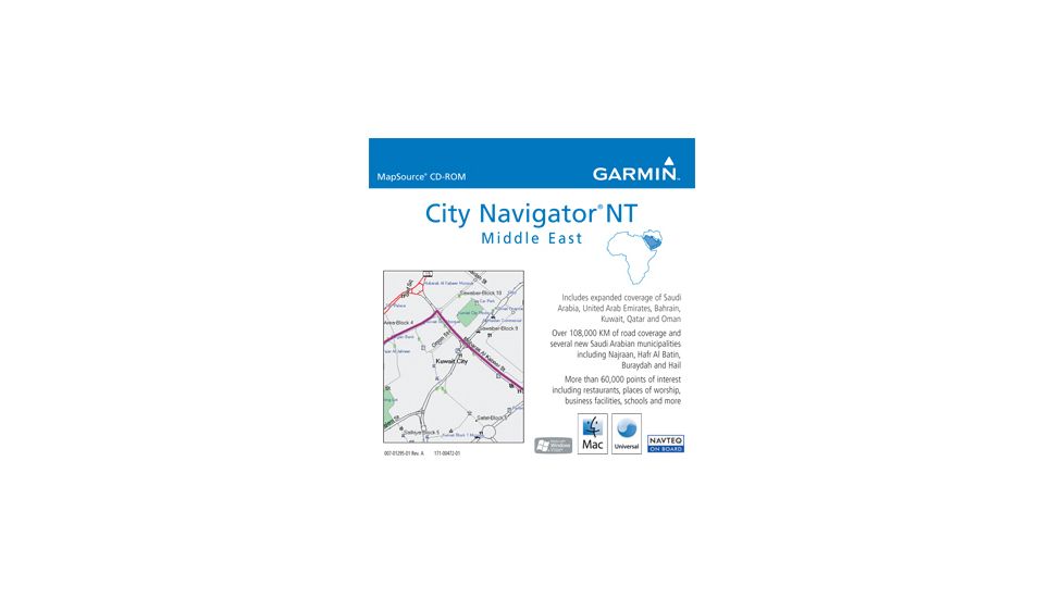 Garmin On the Road Maps GPS City Navigator Middle East NT