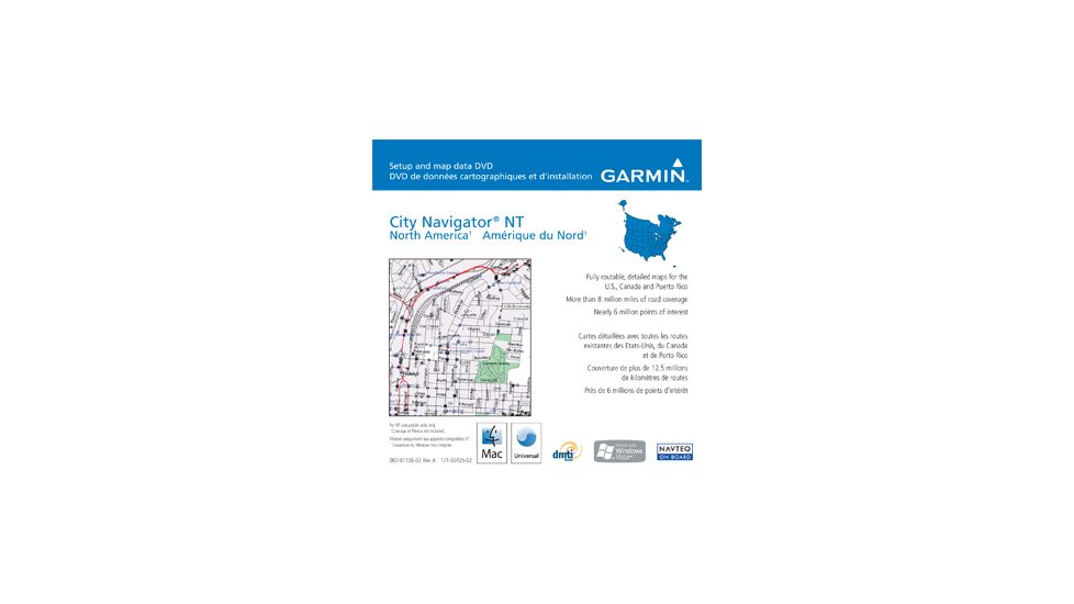 Garmin On the Road Maps GPS City Navigator North America NT