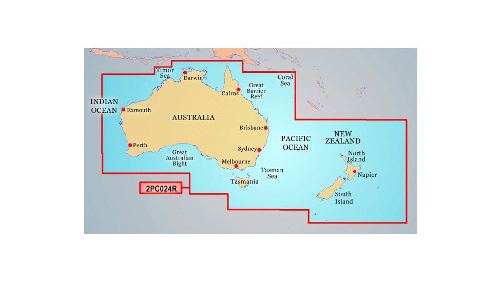Garmin On The Water GPS Cartography BlueChart g2: Australia &amp; New Zealand Regular Map 010-C0682-00 w/ Free S&amp;H