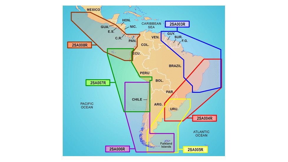 Garmin On The Water GPS Cartography BlueChart g2: Central &amp; South America Map w/ Free S&amp;H