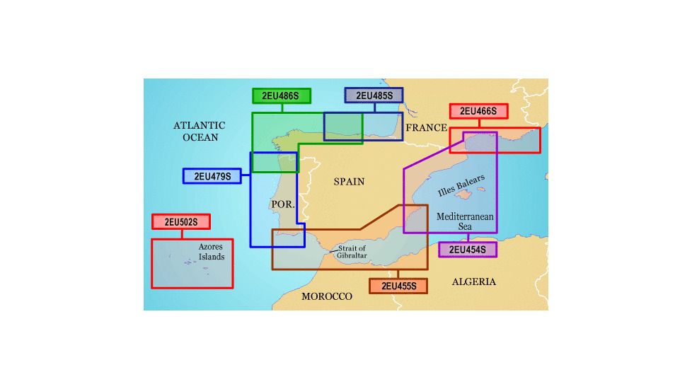 Garmin On The Water GPS Cartography BlueChart g2: Europe South Atlantic Coast Small Map w/ Free S&amp;H