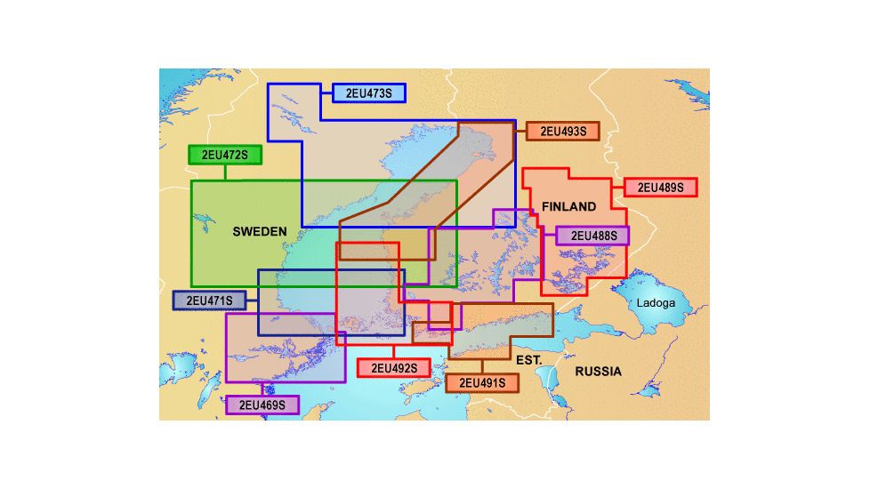 Garmin On The Water GPS Cartography BlueChart g2: Nordic Countries Small North Map w/ Free S&amp;H