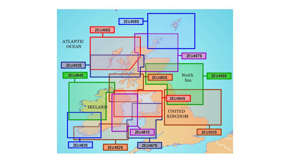 Garmin On The Water GPS Cartography BlueChart g2: UK &amp; Ireland Small North Map w/ Free S&amp;H