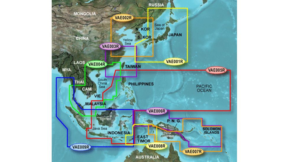 Garmin On The Water GPS Cartography BlueChart g2 Vision: Asia East Map w/ Free S&amp;H