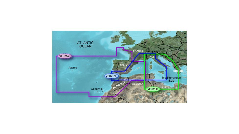 Garmin On The Water GPS Cartography BlueChart g2 Vision: Mediterranean Large Map w/ Free S&amp;H