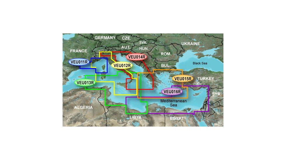Garmin On The Water GPS Cartography BlueChart g2 Vision: Mediterranean Regular Map w/ Free S&amp;H