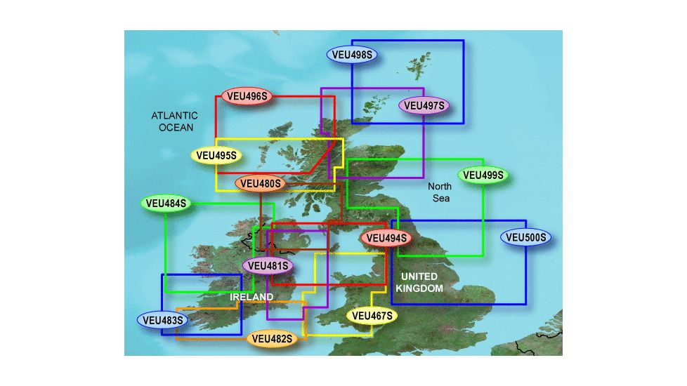 Garmin On The Water GPS Cartography BlueChart g2 Vision: UK &amp; Ireland Small North Map w/ Free S&amp;H