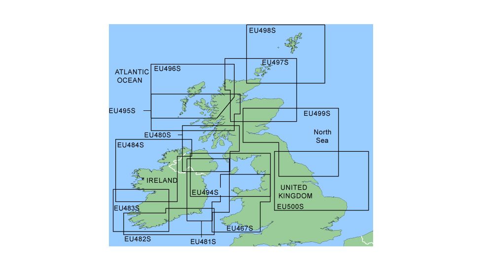 Garmin On The Water GPS Cartography BlueChart: North UK/Ireland Small Map w/ Free S&amp;H