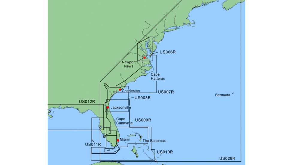 Garmin On The Water GPS Cartography BlueChart: Southeast Coast Map w/ Free S&amp;H