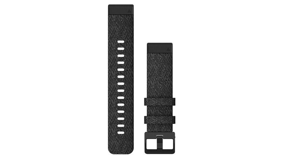 Garmin Quick Fit 20 Watch Band, Heathered Black Nylon w/ Black, 20 mm, 010-12875-00