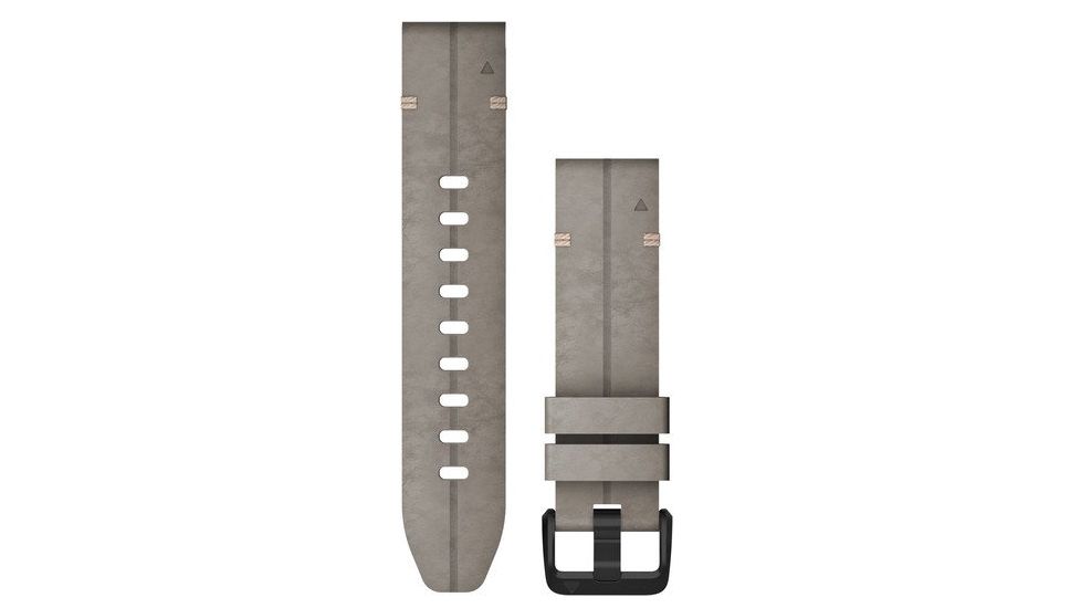 Garmin Quick Fit 20 Watch Band, Shale Gray Suede Leather, 20 mm, 010-12876-00