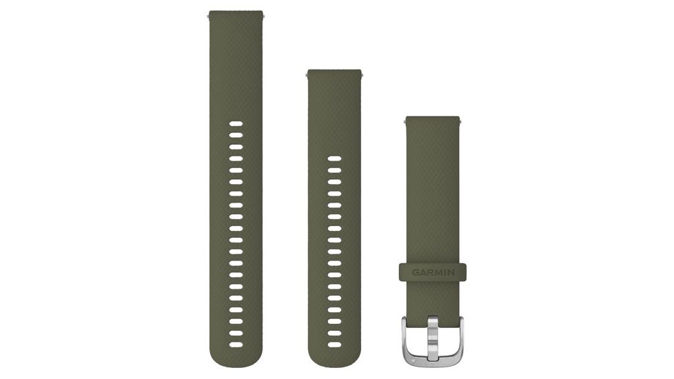 Garmin Quick Release Band, 20 mm, Moss w/Silver Hardware, 010-12924-11