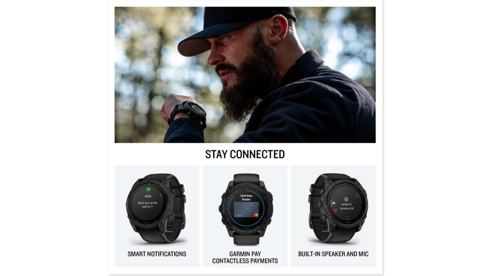 Garmin Tactix 8 Premium Tactical GPS Watch - Solar Elite, 51mm, Black, 010-03407-10