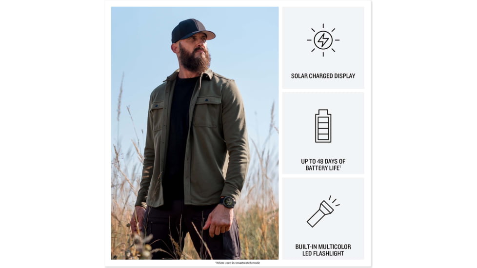 Garmin Tactix 8 Premium Tactical GPS Watch - Solar Elite, 51mm, Black, 010-03407-10