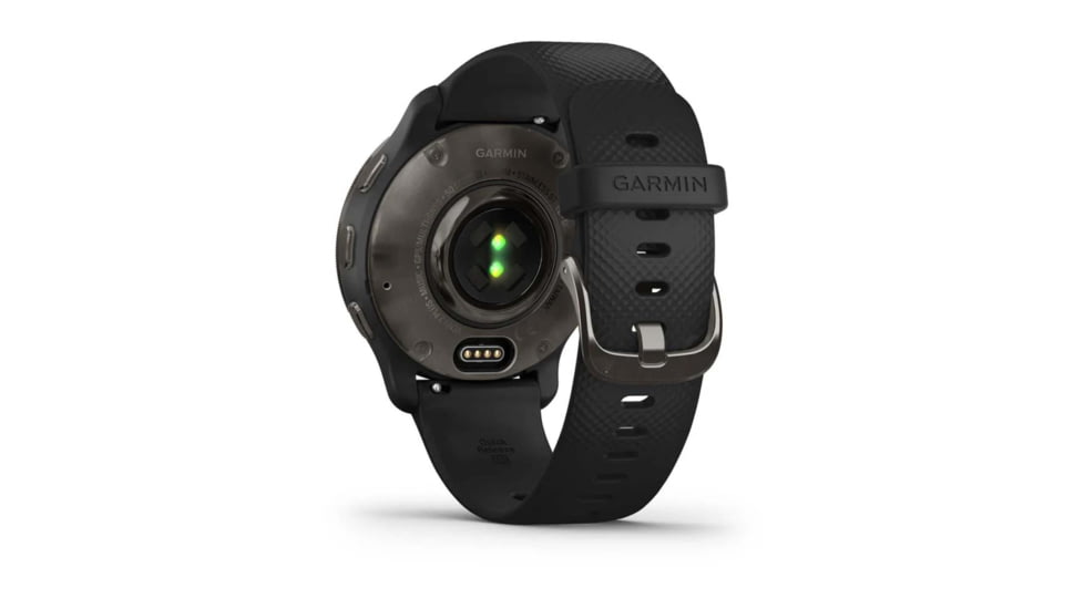 Garmin Venu 2 Plus Fitness Tracker Watch, 43mm Diameter Case, Compatible iPhone/Android, Corning Gorilla Glass 3 Lens, Stainless Steel Bezel, Silicone Band, Black/Slate, 010-02496-01