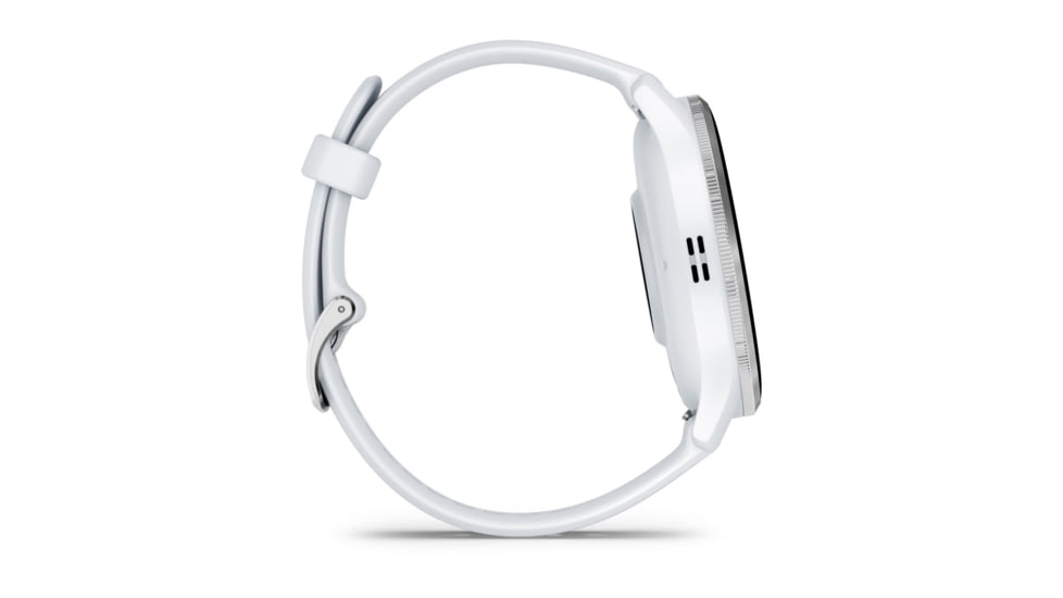 Garmin Venu 3 Watch, Silver Stainless Steel Bezel w/ Whitestone Case and Silicone Band, 010-02784-00