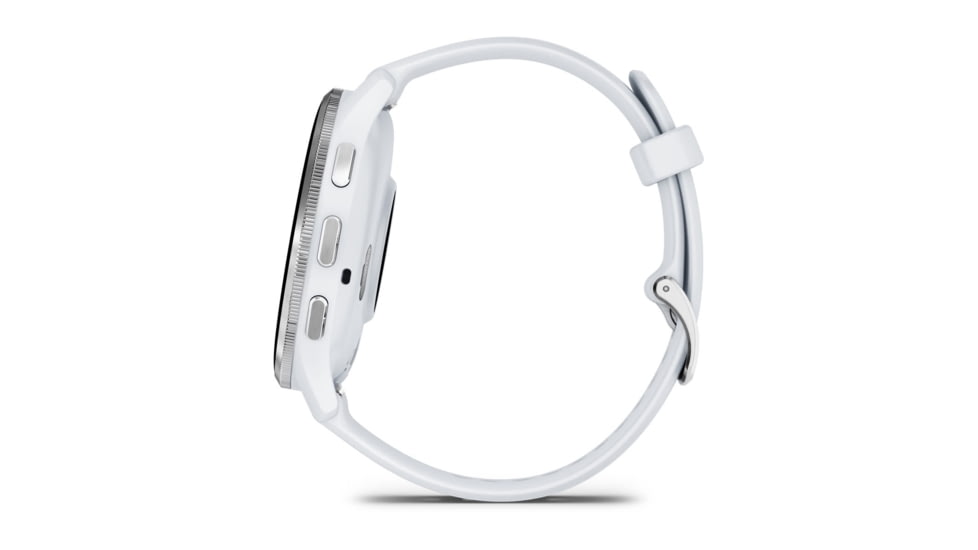 Garmin Venu 3 Watch, Silver Stainless Steel Bezel w/ Whitestone Case and Silicone Band, 010-02784-00