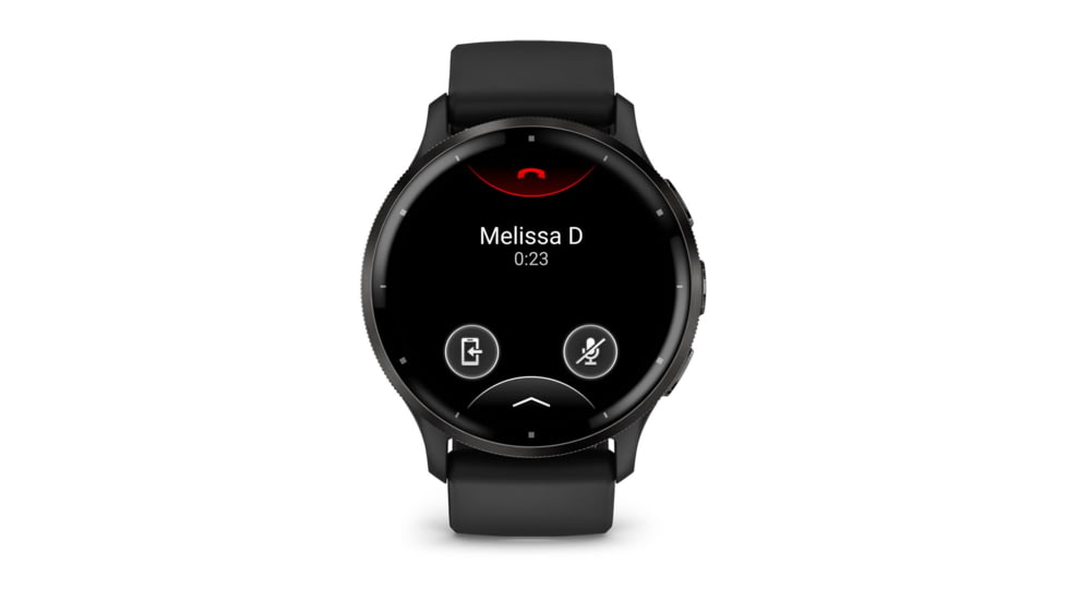 Garmin Venu 3 Watch, Slate Stainless Steel Bezel w/ Black Case and Silicone Band, 010-02784-01
