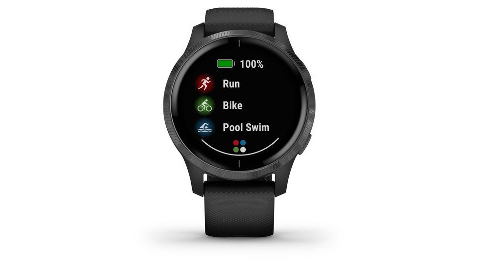 Garmin Venu GPS Smartwatch, Black/Slate, 010-02173-11