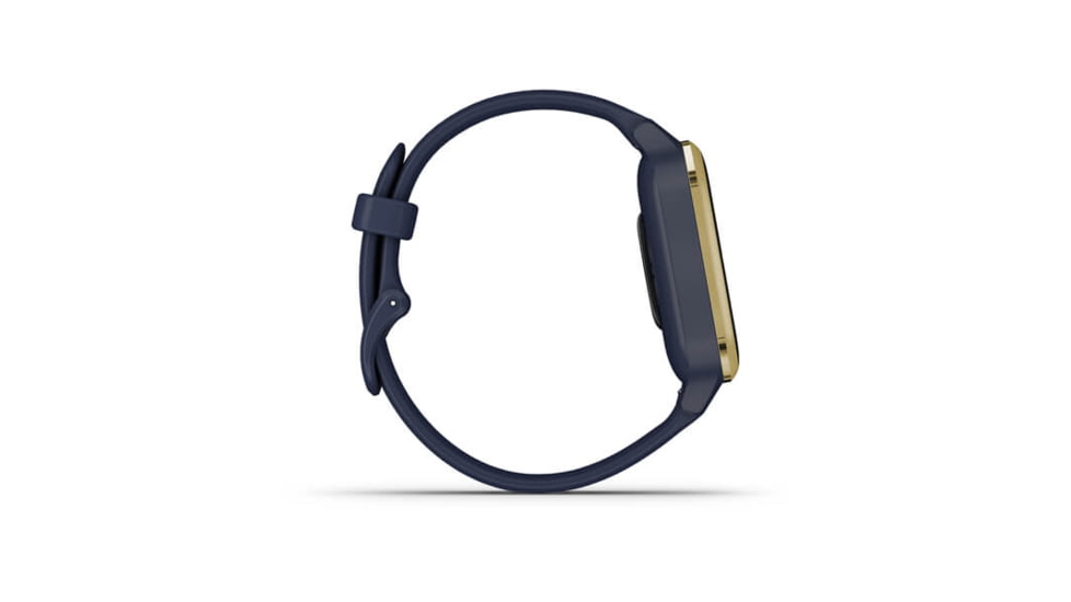 Garmin Venu SQ GPS Smartwatch - Music Edition, Light Gold Aluminum Bezel with Navy Case and Silicone Band, 010-02426-02