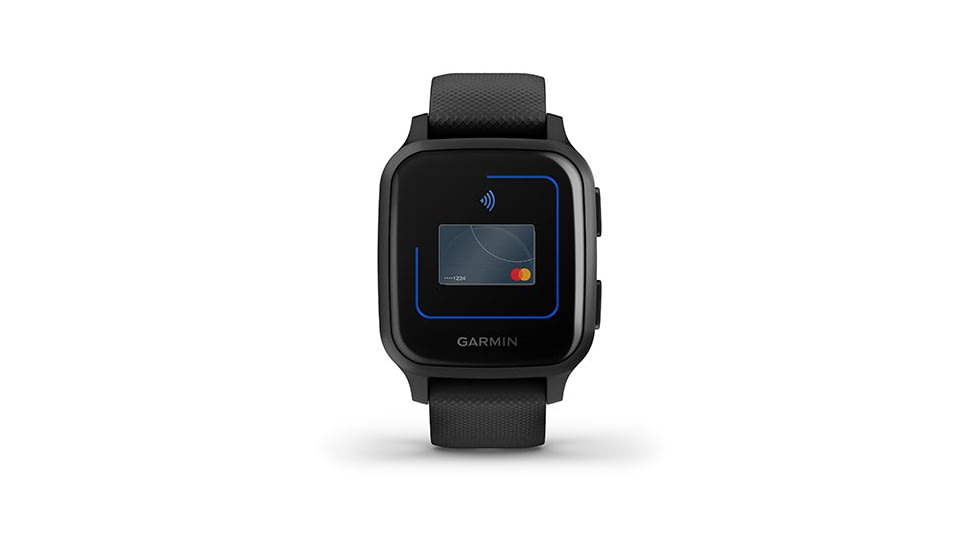 Garmin Venu SQ GPS Smartwatch - Music Edition, Slate Aluminum Bezel with Black Case and Silicone Band, 010-02426-00