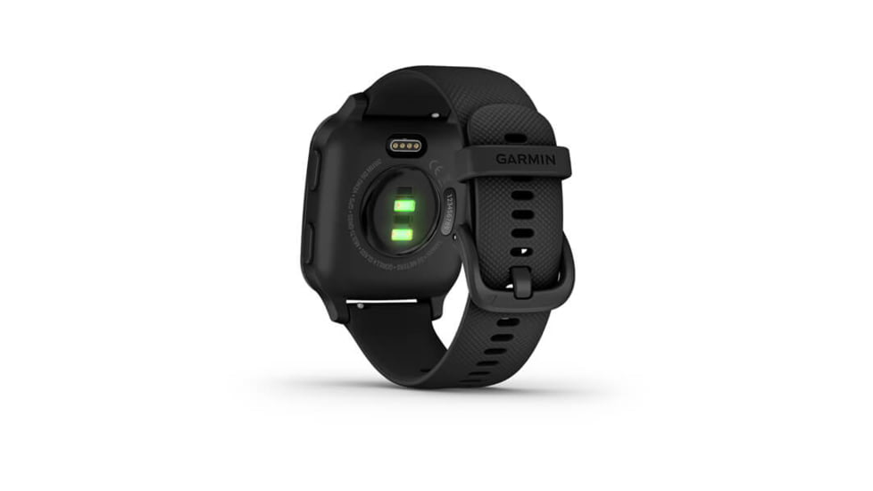 Garmin Venu SQ GPS Smartwatch - Music Edition, Slate Aluminum Bezel with Black Case and Silicone Band, 010-02426-00