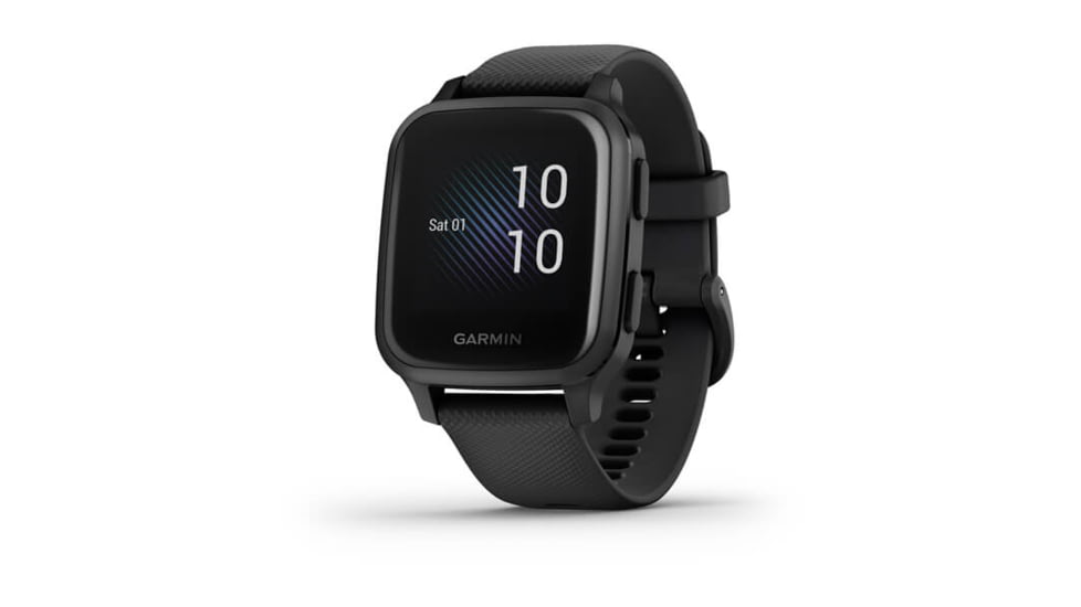 Garmin Venu SQ GPS Smartwatch - Music Edition, Slate Aluminum Bezel with Black Case and Silicone Band, 010-02426-00