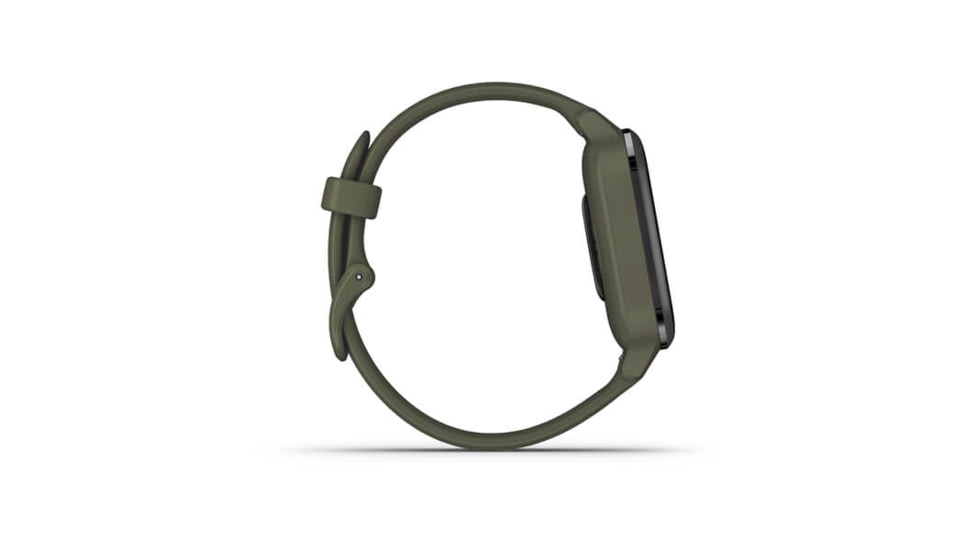 Garmin Venu SQ GPS Smartwatch - Music Edition, Slate Aluminum Bezel with Moss Case and Silicone Band, 010-02426-03